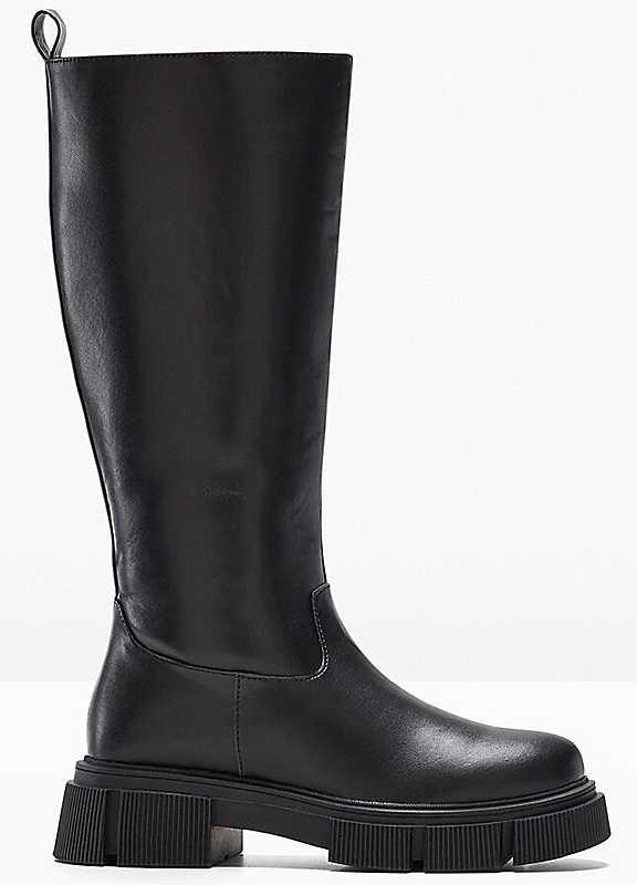 bonprix Chunky Knee High Boots - Black - Size 6.5 on Productcaster.