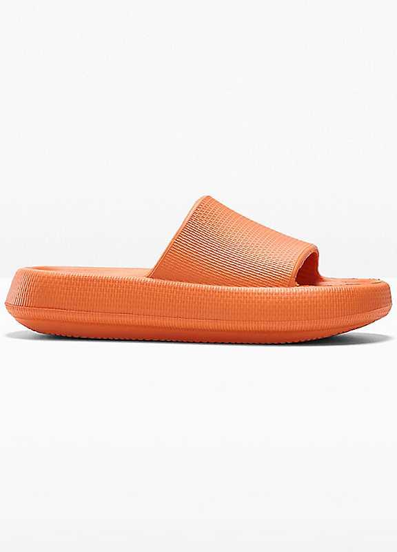 bonprix Chunky Platform Sliders - Orange - Size 7/8 on Productcaster.