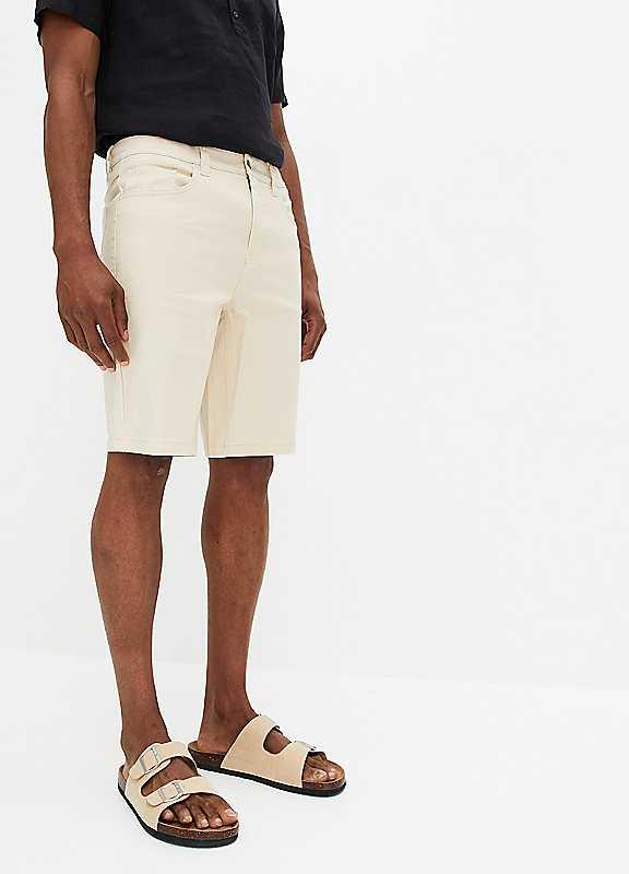 bonprix Classic Denim Shorts - Sand - Size 38R on Productcaster.