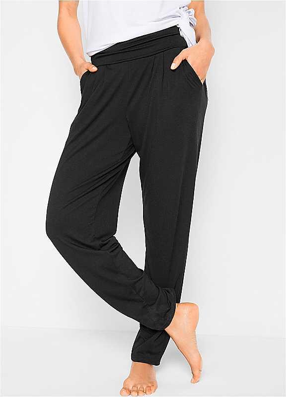 Plus Size bonprix Comfy Yoga Pants - Black - Size 18/20 on Productcaster.