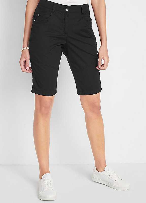 bonprix Cotton Shorts - Black - Size 8 on Productcaster.