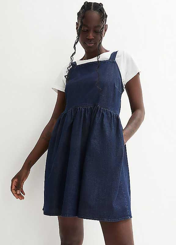 Plus Size bonprix Denim Sun Dress - Dark Denim - Size 24 on Productcaster.