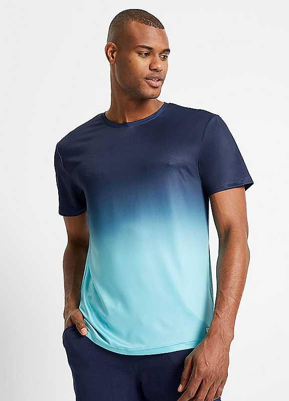 bonprix Dip-Dye T-Shirt - Dark Blue - Size 34/36 on Productcaster.