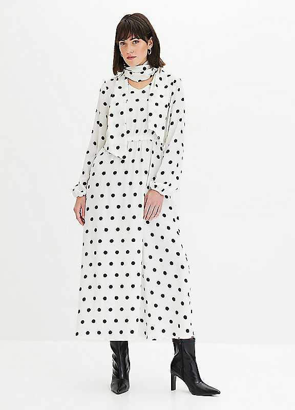 bonprix Dotty Maxi Dress - Black Dot - Size 14 on Productcaster.