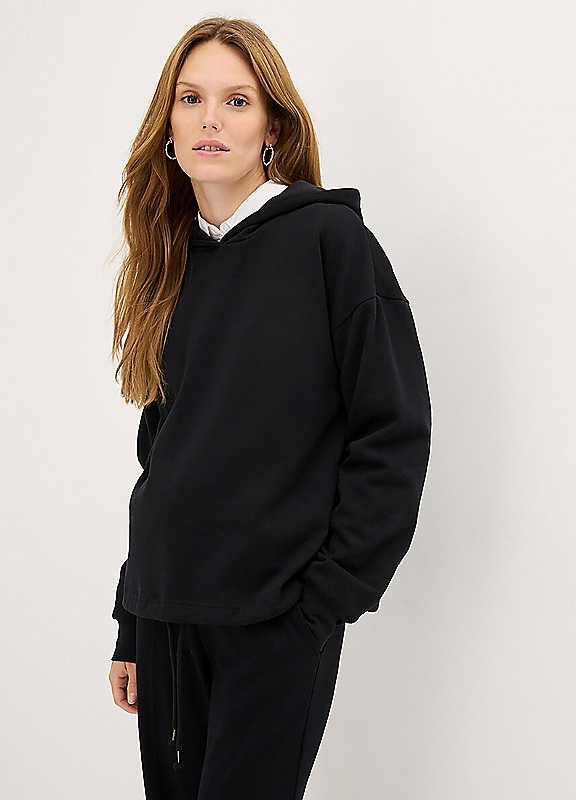 bonprix Drawstring Hem Hoodie - Black - Size 14/16 on Productcaster.