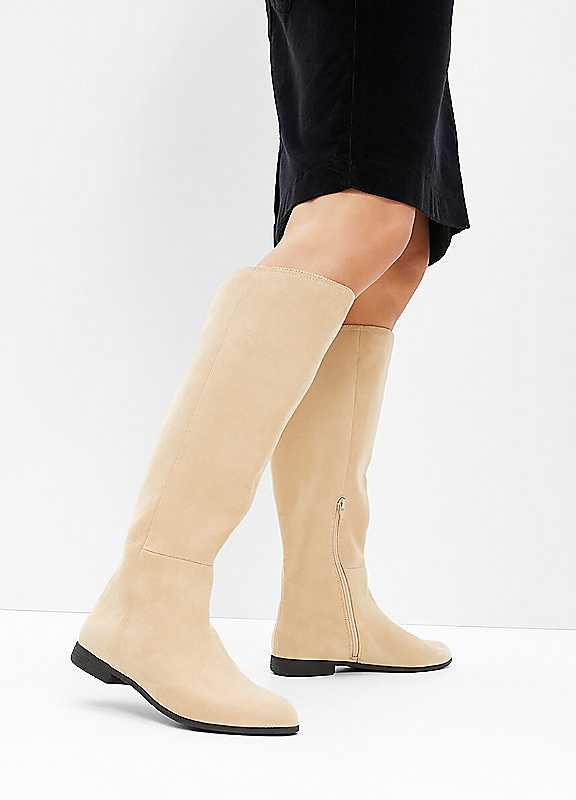 bonprix Faux Suede Knee High Boots - Coffee - Size 5 on Productcaster.