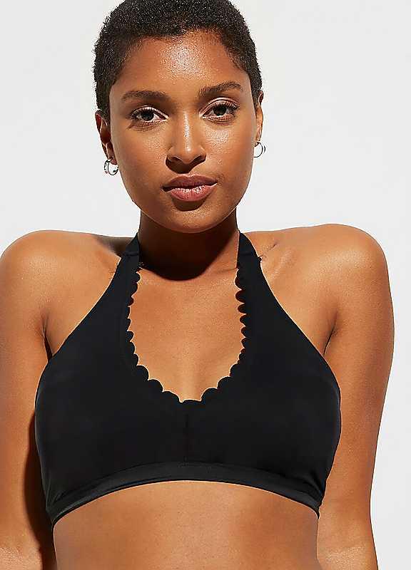 bonprix Halterneck Bikini Top - Black - Size 14 on Productcaster.