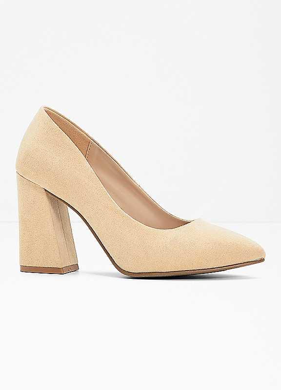 bonprix High Block Heel Court Shoes - Coffee - Size 7 on Productcaster.