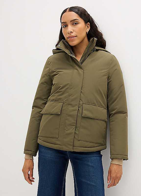 bonprix Hooded Winter Coat - Olive - Size 24 on Productcaster.