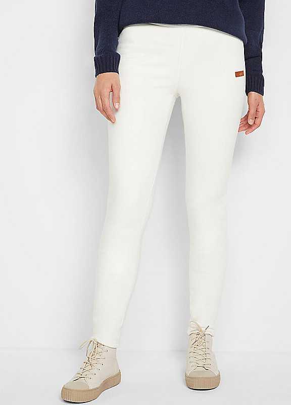 bonprix Lined Leggings - Ivory - Size 10/12 on Productcaster.