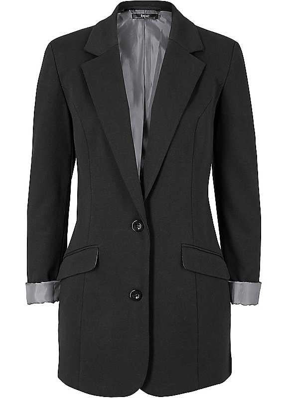 bonprix Longline Jersey Blazer - Black - Size 24 on Productcaster.