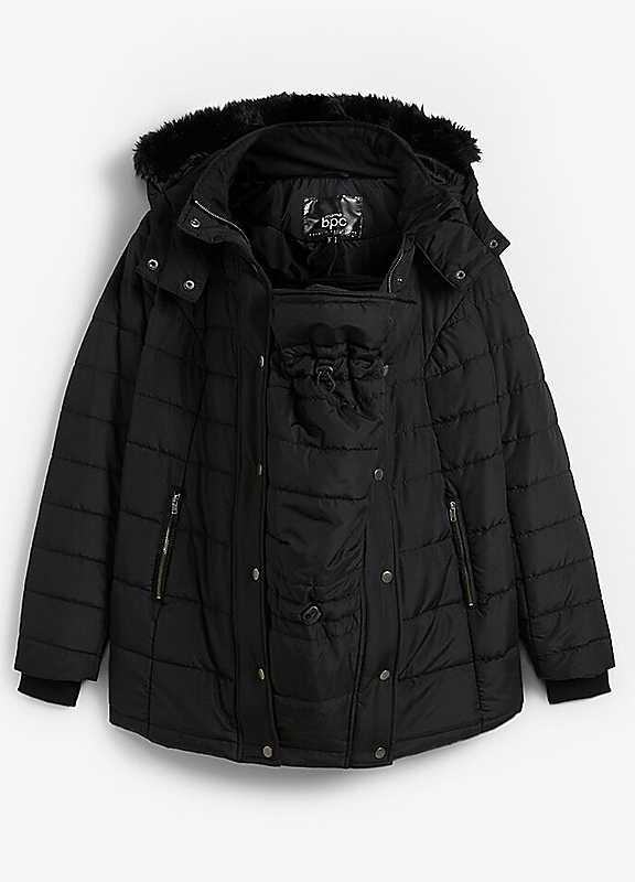 Plus Size bonprix Maternity Padded Jacket - Black - Size 24 on Productcaster.