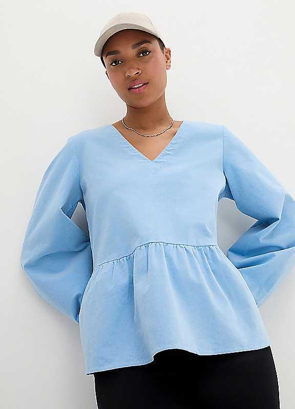 bonprix Needlecord Tunic - Light Blue - Size 18 on Productcaster.