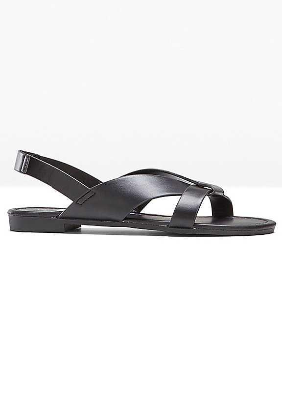 bonprix Open Toe Sandals - Black - Size 9 on Productcaster.