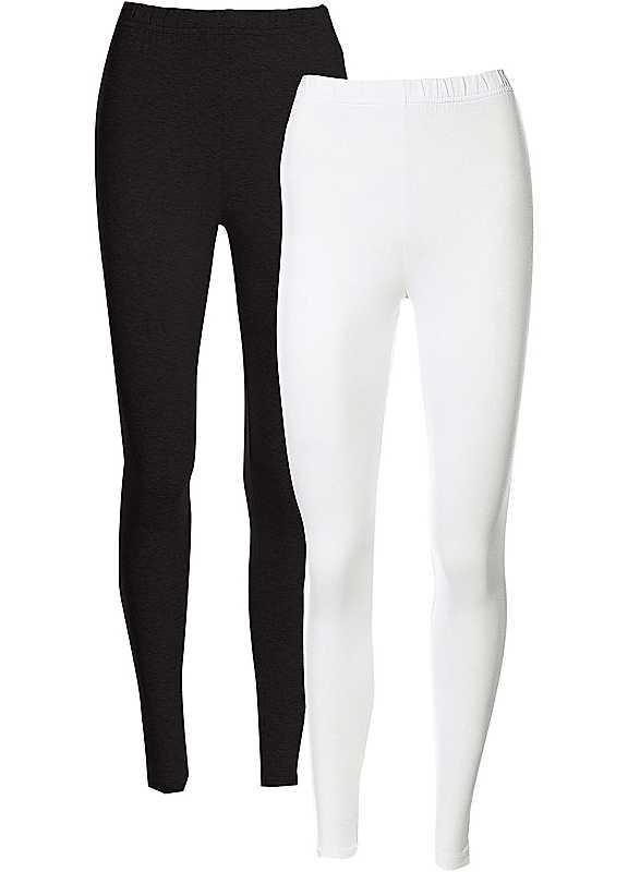 bonprix Pack of 2 Leggings - White - Size 10/12 on Productcaster.