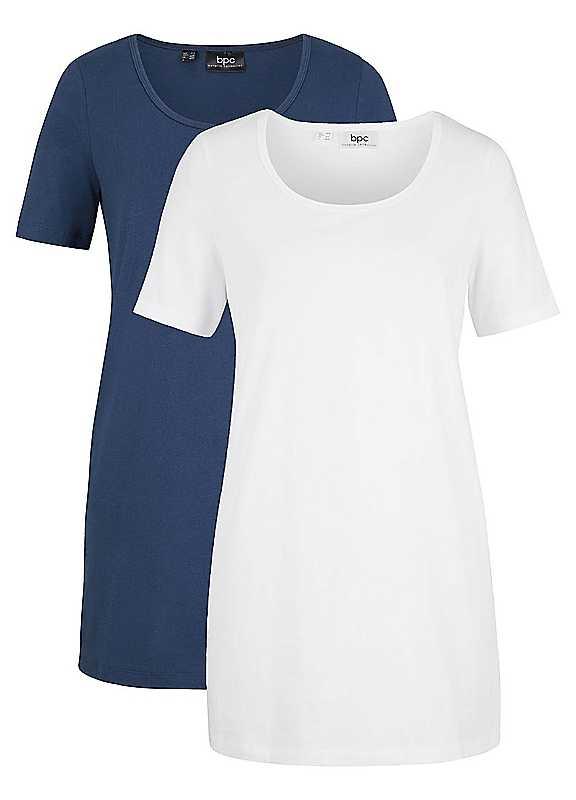 Plus Size bonprix Pack Of 2 T-Shirts - Navy/White - Size 14/16 on Productcaster.