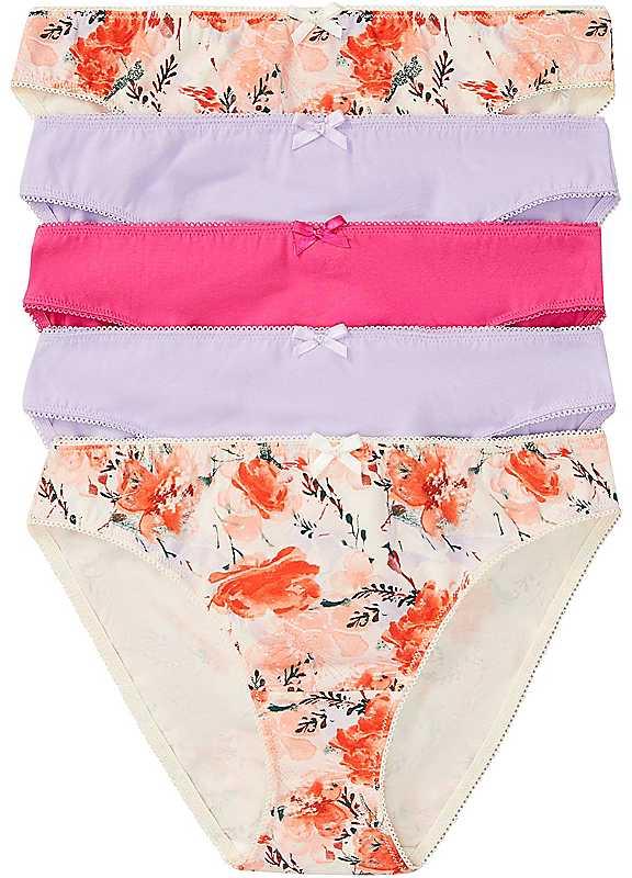 Plus Size bonprix Pack of 5 Cotton Briefs - Multi - Size 30/32 on Productcaster.