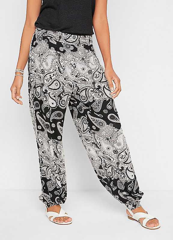 bonprix Paisley Harem Pants - Black - Size 18/20 on Productcaster.