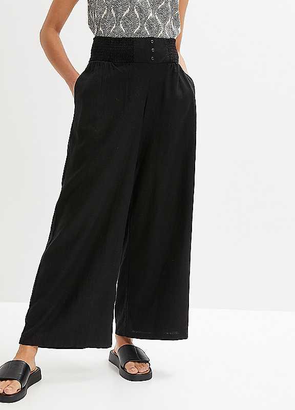 Plus Size bonprix Palazzo Pants - Black - Size 16 on Productcaster.