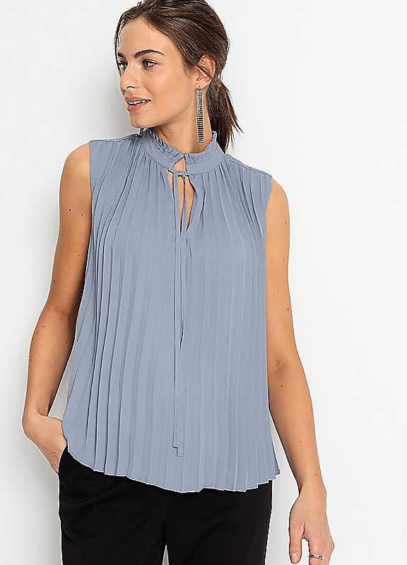 bonprix Pleated Blouse - Cornflower - Size 24 on Productcaster.