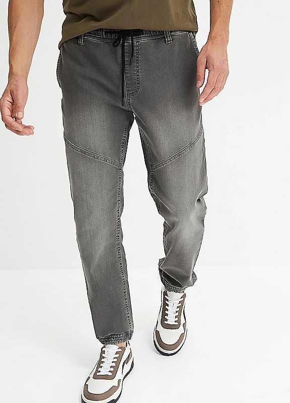 bonprix Pull-On Jeans - Grey Denim - Size 33R on Productcaster.