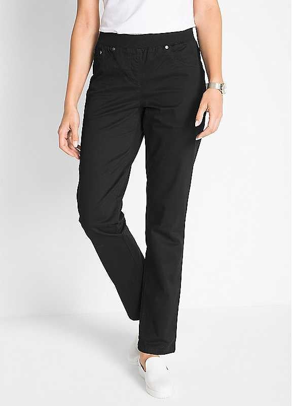 bonprix Pull-On Trousers - Black - Size 30 on Productcaster.