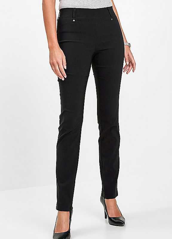 bonprix Pull On Trousers - Black - Size 22/Short on Productcaster.