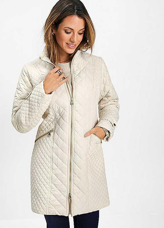 bonprix Quilted Country Coat - Sand - Size 26 on Productcaster.