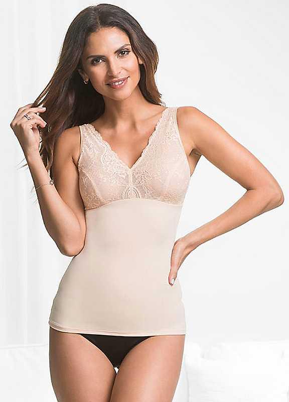 Plus Size bonprix Shaper Vest - Beige - Size 20 on Productcaster.