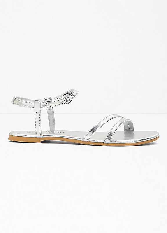 bonprix Silver Sandals - Size 6 on Productcaster.