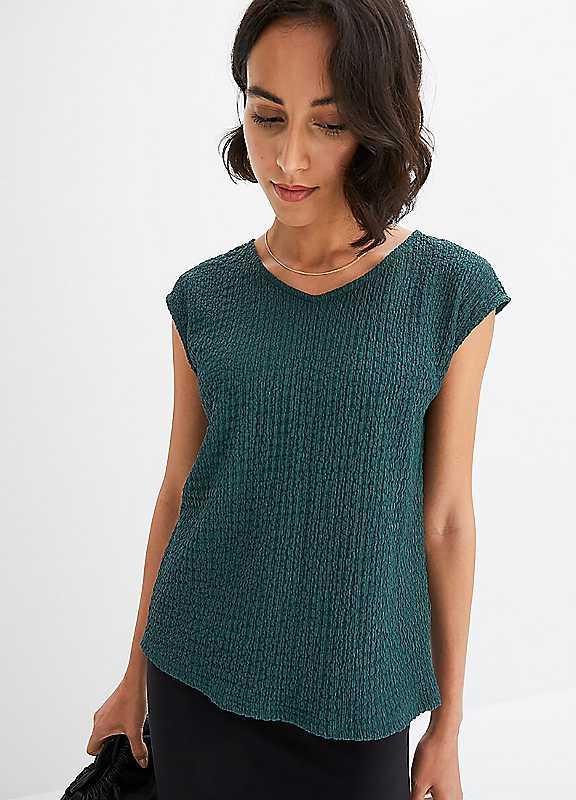 bonprix Sleeveless Crepe Top - Opal Green - Size 22/24 on Productcaster.