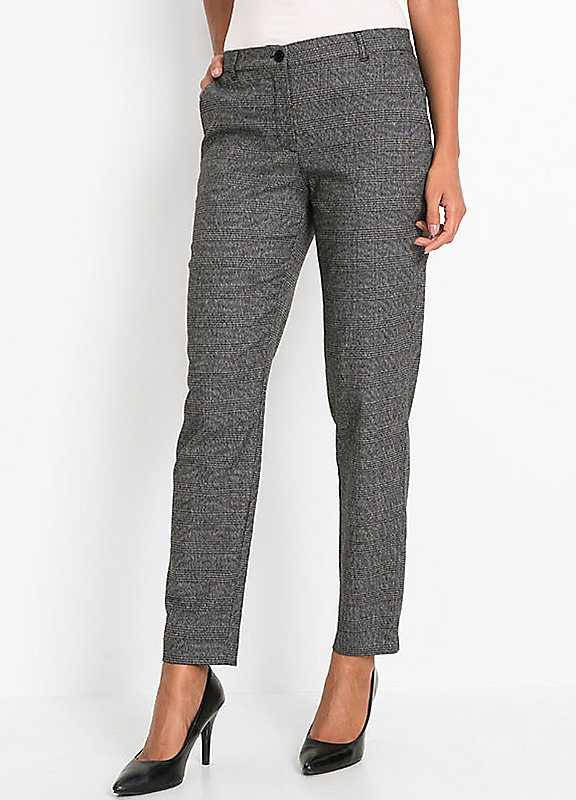 bonprix Smart Checked Trousers - Black/White - Size 16 on Productcaster.