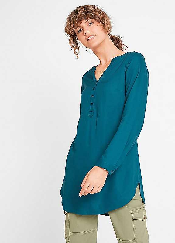 bonprix Soft Viscose Tunic - Teal - Size 28 on Productcaster.