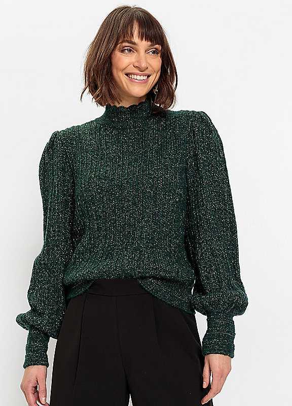 bonprix Sparkly Knit Jumper - Bright Green - Size 6/8 on Productcaster.