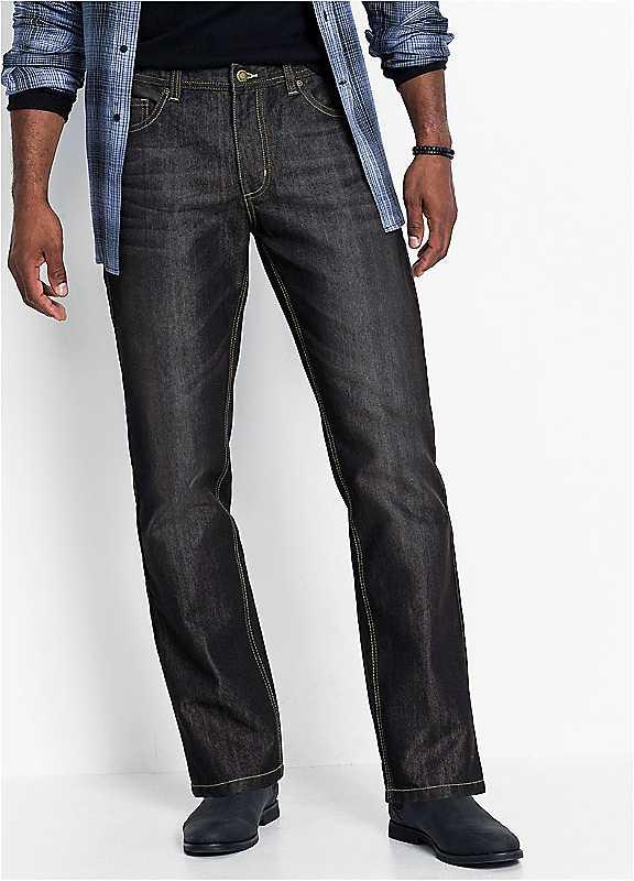 bonprix Straight Jeans - Black Stone - Size 33R on Productcaster.