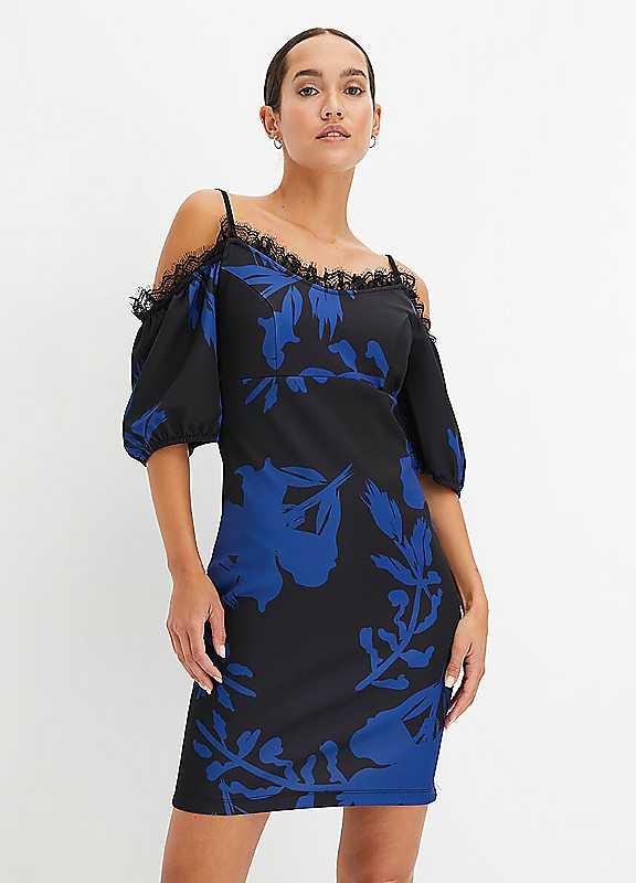 bonprix Strap Dress - Black Floral - Size 22/24 on Productcaster.