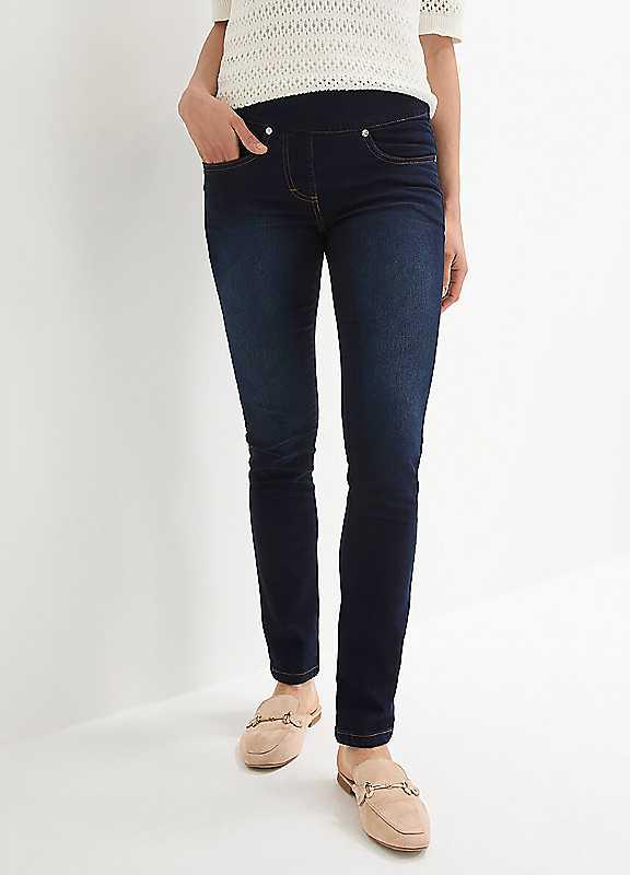 bonprix Super Stretchy Skinny Jeans - Black Stone - Size 28/Regular on Productcaster.