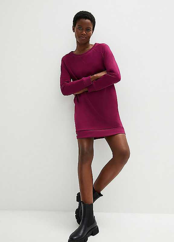 bonprix Sweater Dress - Berry - Size 14/16 on Productcaster.