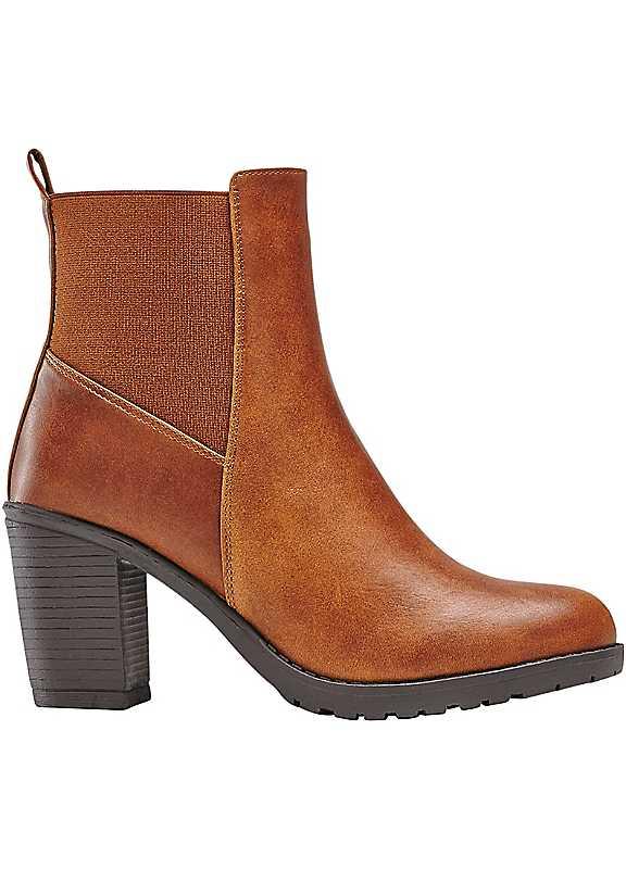 bonprix Tan Ankle Boots - Size 6.5 on Productcaster.