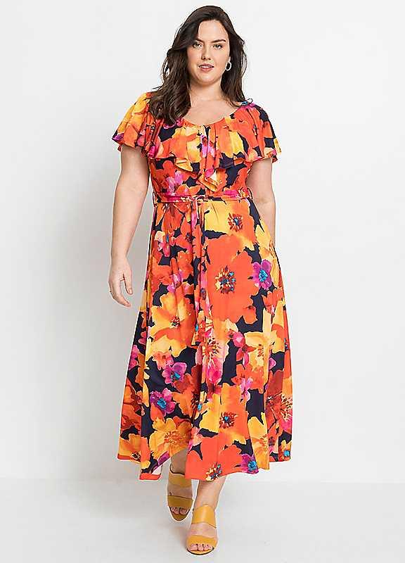 bonprix Tropical Maxi Dress - Multi - Size 18/20 on Productcaster.