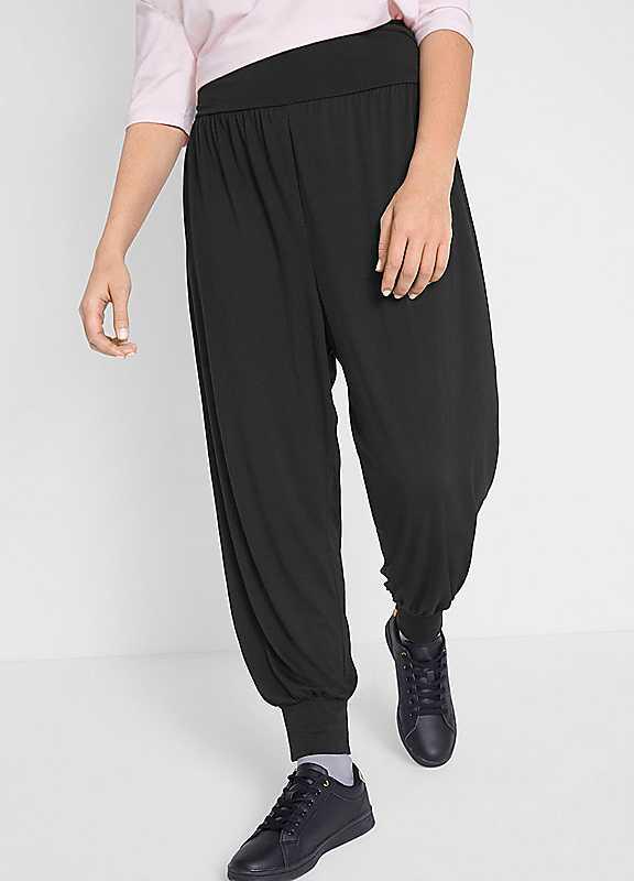 bonprix Yoga Harem Pants - Black - Size 26/28 on Productcaster.