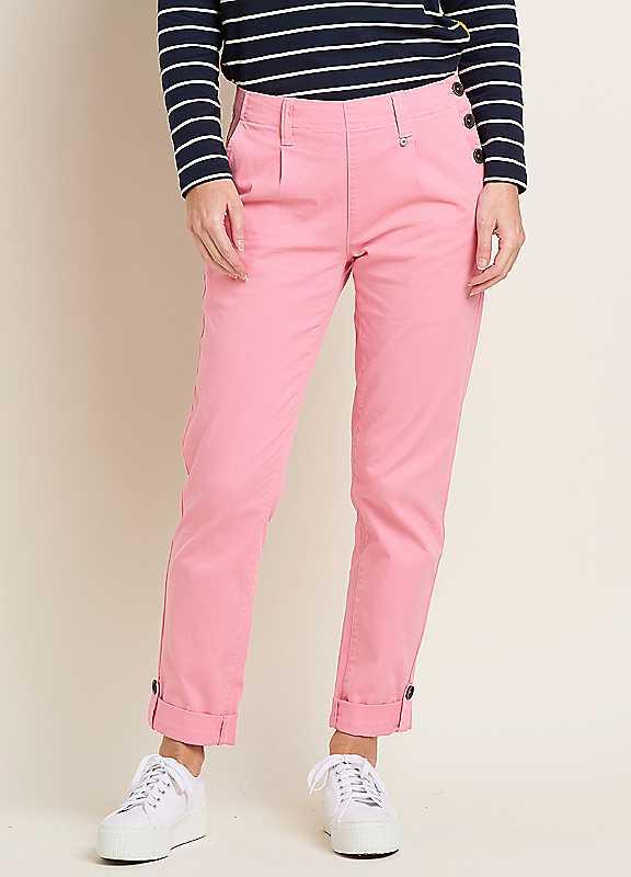 Brakeburn Button Side Trousers - Pink - Size 8 on Productcaster.