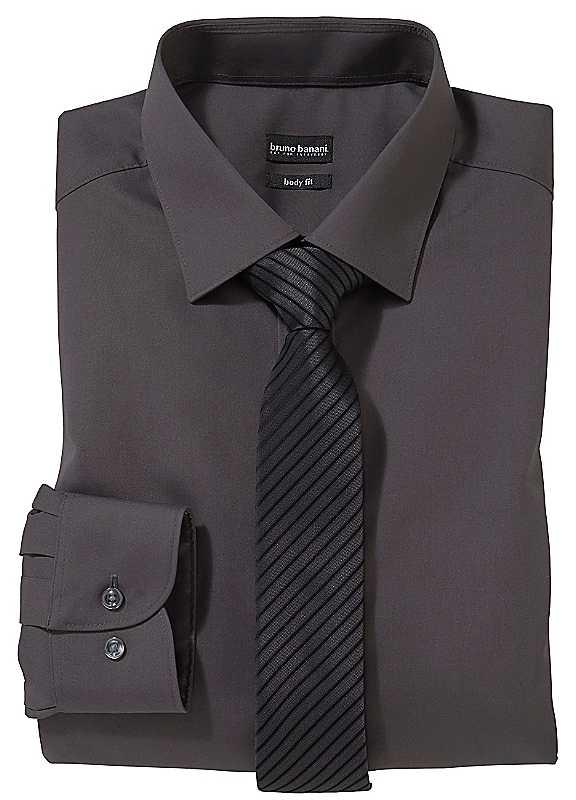 Bruno Banani Business Shirt - Anthracite - Size 13.5/14 on Productcaster.