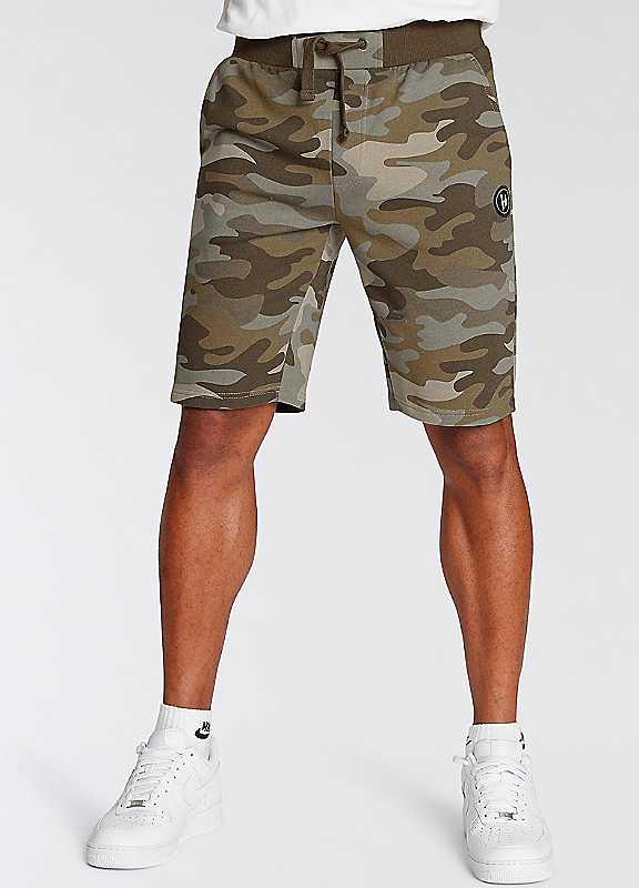 Bruno Banani Camo Print Sweatshorts - Camouflage - Size M on Productcaster.