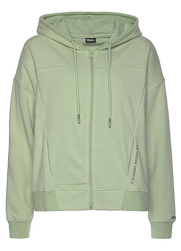 LASCANA Hooded Sweat Jacket - Jade - Size 10/12 on Productcaster.