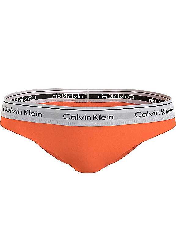 Calvin Klein Classic Logo Bikini Briefs - Orange - Size S on Productcaster.