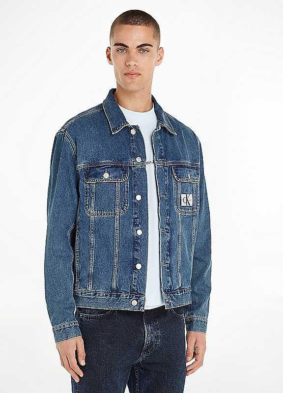 Calvin Klein Denim Jacket - Blue Denim - Size XXL on Productcaster.