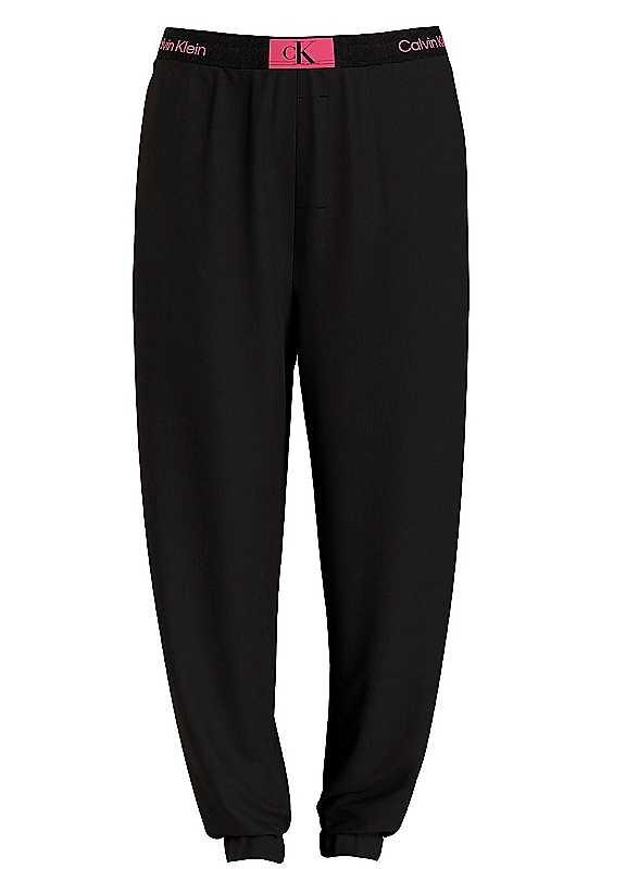 Plus Size Calvin Klein Logo Print Joggers - Black - Size S on Productcaster.