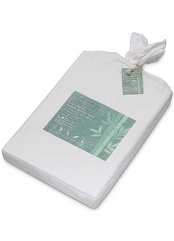 Cascade Home Bamboo Bedlinen - Green - Size Fitted Sheet - Double on Productcaster.