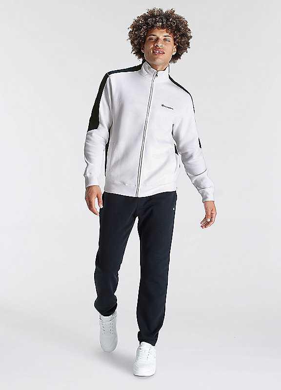 Champion Zip Fleece Tracksuit - White - Size M on Productcaster.